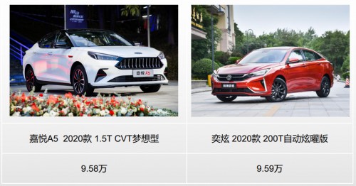 精品家用轿车 嘉悦A5和奕炫该怎么选?