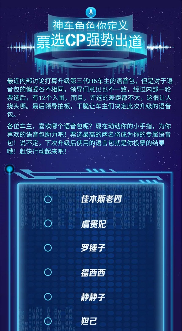 第三代哈弗H6让车机语音包变成女神声音？北京车展重磅揭晓