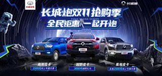 速速速来抢购!长城炮双11全民钜惠 手慢无