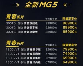 这一代年轻人的“潮跑新品类”全新MG5上市 限量潮享价6.49万-9.69万元