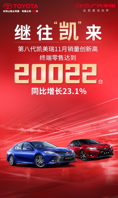 广汽丰田11月销量77400台 三款TNGA新星闪耀亮相