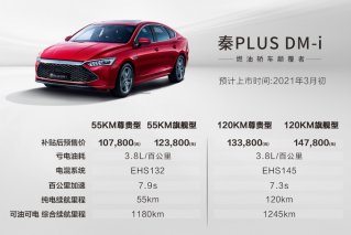 3.8L革命性油耗 省油王秦PLUS DM-i预售价10.78万-14.78万!