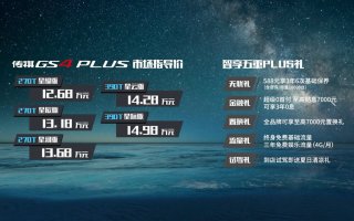 广汽传祺“超感交互智能座舱”第一车传祺GS4 PLUS正式上市，售价12.68万元起