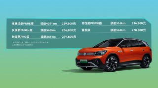 23.98万起 一汽-大众纯电旗舰SUV——ID.6 CROZZ价格公布 正式开启预售