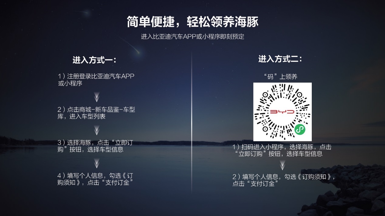 9.68万元-12.48万元,海洋车系首款车型 比亚迪海豚正式启动预售