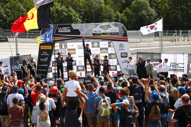 现代汽车WRC车队实力尽显 包揽2021 WRC比利时站冠亚军