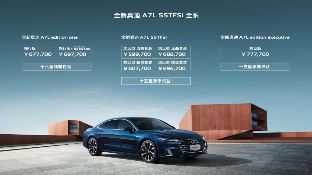 全新奥迪A7L正式投产 55TFSI全系开启预售