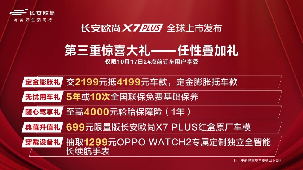 长安欧尚X7PLUS 正式上市!7.99-13.39万元 还享3000元尝鲜基金