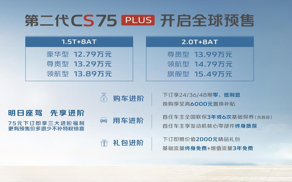 标配爱信8AT、智能全面升级，第二代CS75PLUS持续价值封神！