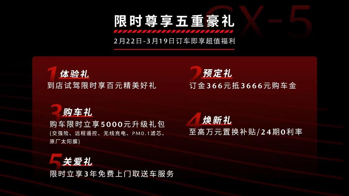 纯粹驾趣SUV新MAZDA CX-5正式预售,订车即享五重豪礼