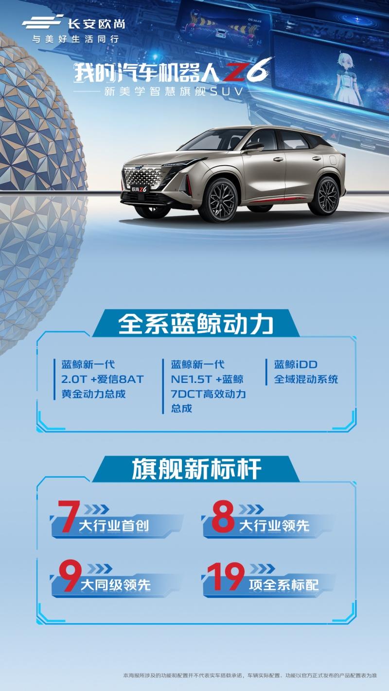 入门即高配，欧尚Z6配置曝光，见证“汽车机器人”极致实力！