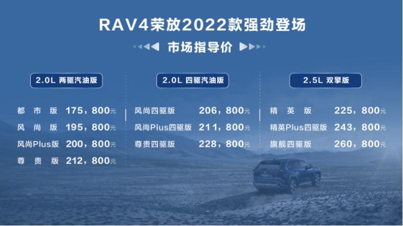 RAV4荣放2022款，以全能实力，助你畅享人生征途