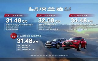 双剑合璧,全新第四代汉兰达380T正式上市!