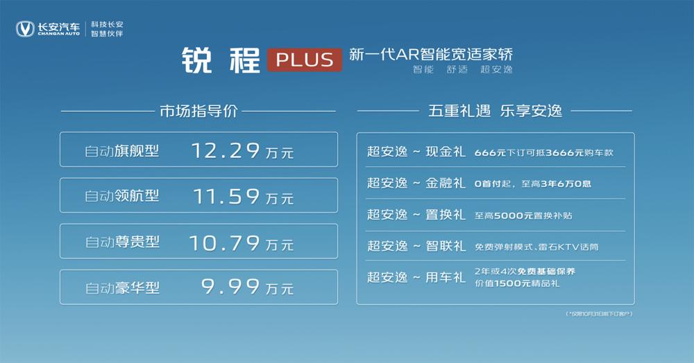 重塑舒适家轿新标准   锐程PLUS正式上市  售价9.99万元起