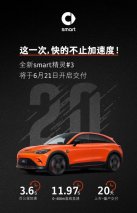 全新smart精灵#3将于6月21日开启首批交付