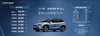 外观、内饰、动力、智能、配置全面升级，2024款AION V Plus上新啦！