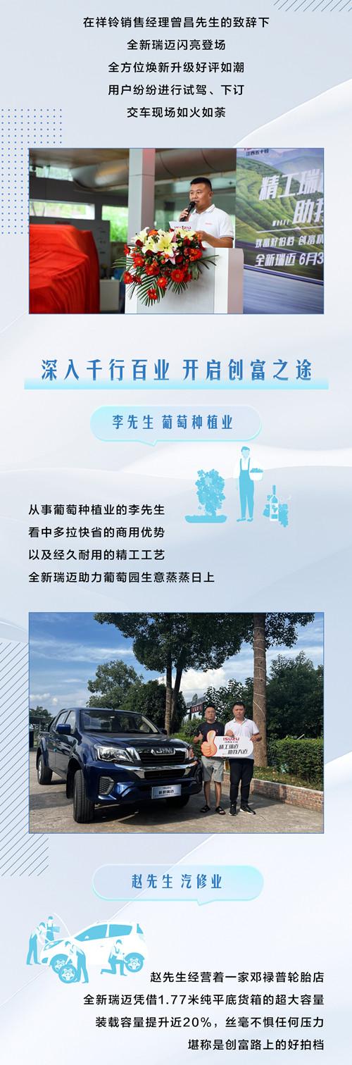 赋能千行百业 全新瑞迈交车首战告捷