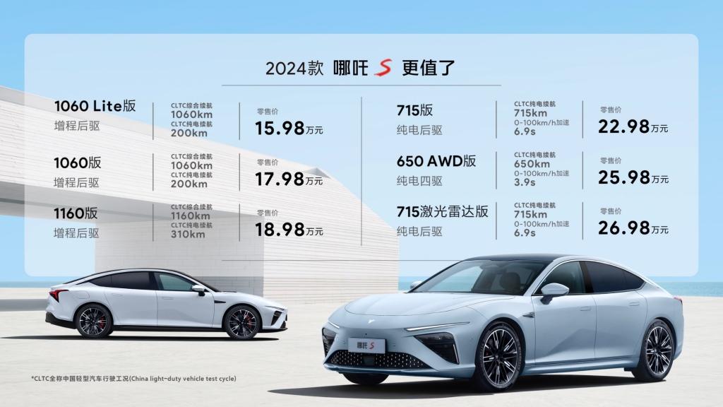 15.98万元起 哪吒S焕新年款更值了!