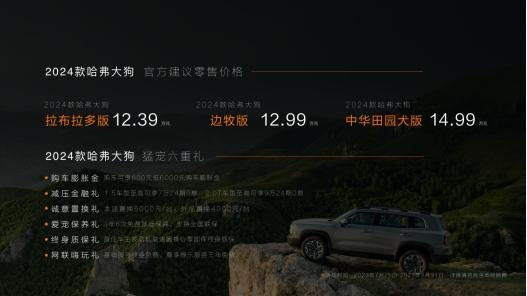 潮玩旅伴 荣耀进阶,2024款哈弗大狗带你城野纵横