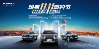 限时补贴+万元优惠，轻越野哈弗狗品类双十一真心宠你！