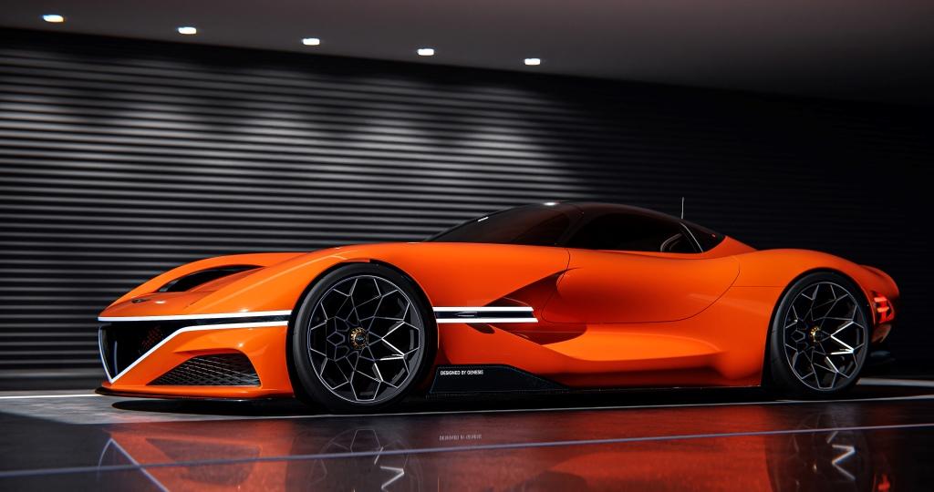 捷尼赛思X Gran Berlinetta Vision Gran Turismo概念车于巴塞罗那“Gran Turismo世界系列赛”总决赛发布