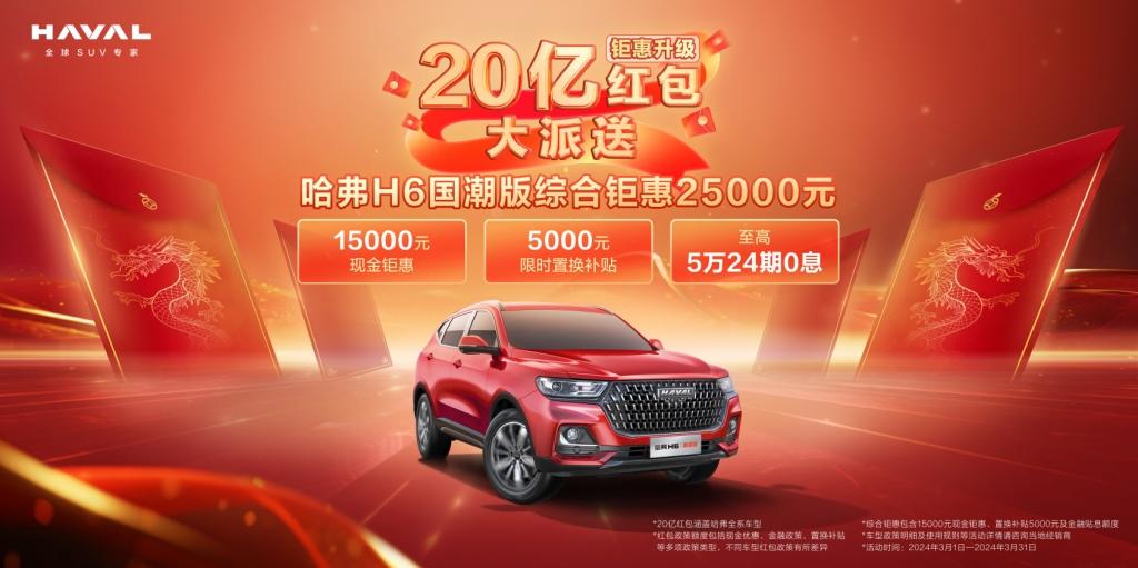 超400W销量、累计100余月国内SUV销冠,哈弗H6实力赢青睐