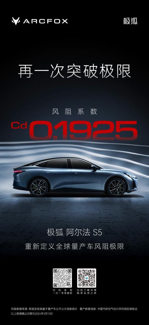 和百万级豪车“硬碰硬”，阿尔法S5刷新全球量产车最低风阻纪录