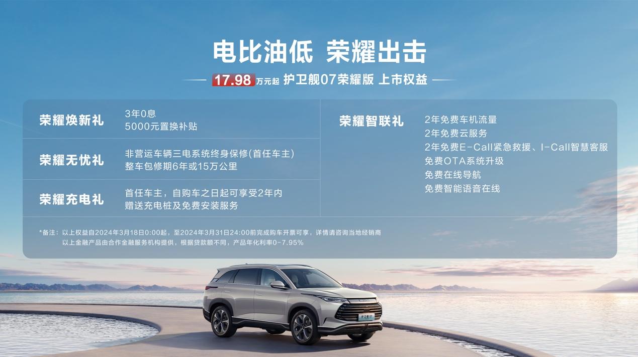 降幅最高达3万元,比亚迪护卫舰07荣耀版劲爆上市,增配降价诚意满满!