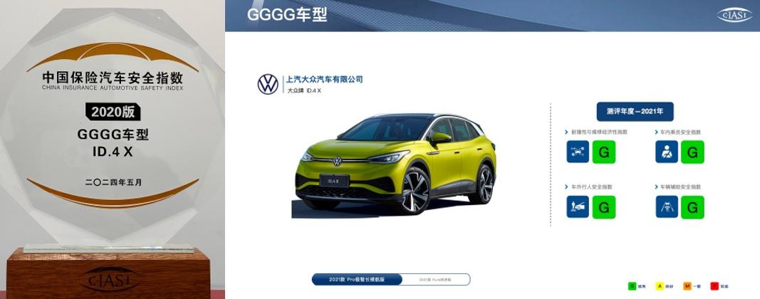 ID.4 X、朗逸新锐全优 上汽大众创中国保险汽车安全指数(C-IASI)测评记录