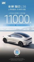 全新智己LS6上市48小时，大定突破11,000台！