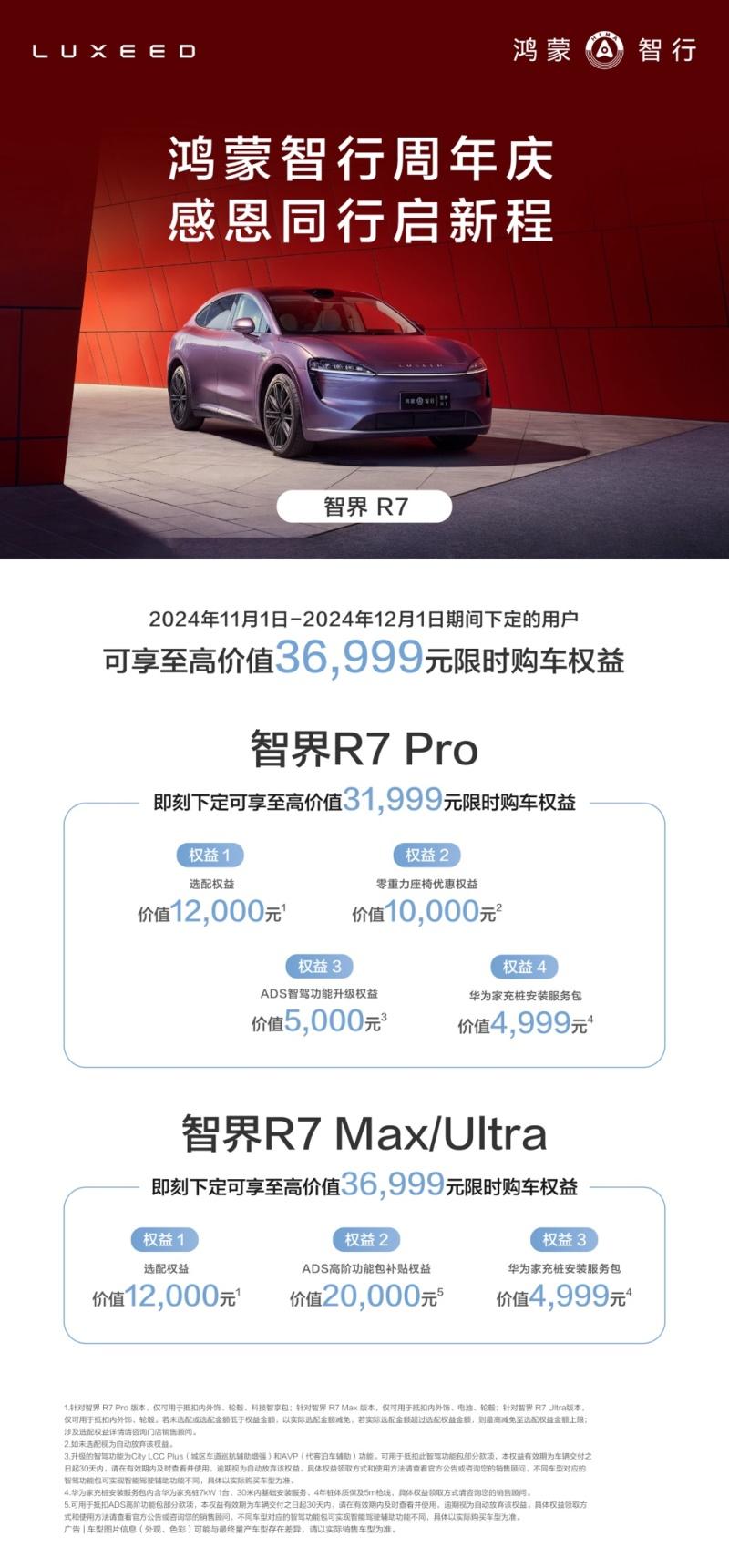 鸿蒙智行周年庆:全系车型限时优惠,最高可达49999元