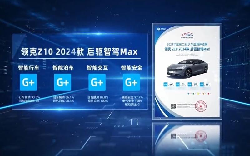领克Z10成为首款获中国汽研4G+认证的智能轿车