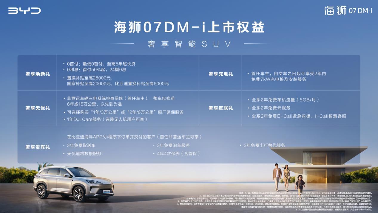 比亚迪海狮07DM-i 正式上市，售价16.98万元-20.58万元