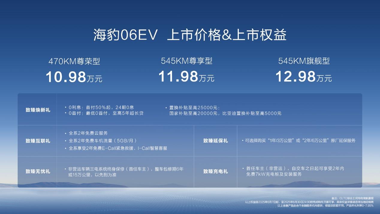同级唯一搭载云辇-C，技术全面领先，比亚迪海豹06EV重磅上市，售价10.98万起