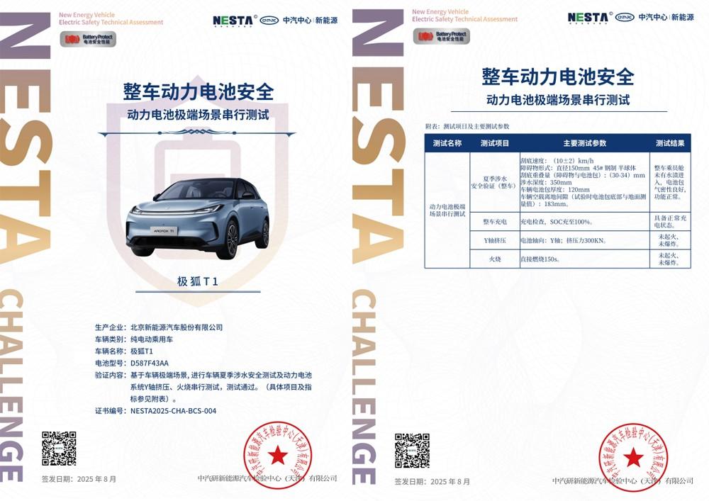 北极星数字智能架构重磅发布,6.88万起极狐T1实现电池安全高质平权