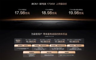 唐DM-i 175KM版上市，置换补贴后16.98万起，引领家庭出行新时代