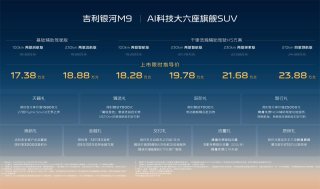 AI体系造AI汽车！限时17.38万起，吉利银河M9上市，开启AI出行新时代