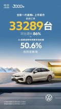 市占率50.6%！速腾家族销售33,289辆！