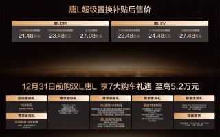 OTA进阶及新车色发布，比亚迪唐L置换补贴后售价21.48万元起