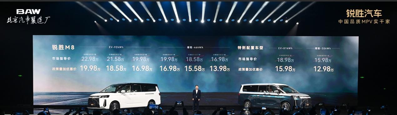 不再青涩的80、90后选车时需要权衡更多，既要能承载对生活的热爱，更要能扛住现实的琐碎。不过，看上去很美的配置常常意味着昂贵，而价格适中的车型总有一种“凑合”感。刚上市不久的锐胜M8，凭借叠加多重补贴后12.98万元的亲民起售价，打破业界对高端MPV的定价认知，同时也给计划选购MPV朋友带来了意外惊喜。   诚意杀手锏 劲爆价格 越级配置 市面上与锐胜M8尺寸、配置相当的MPV，价格普遍突破30万元。而锐胜M8却在这个价位实现了豪华体验。 即便在豪华中大型MPV阵营中，锐胜M8的车身尺寸亦位居前列，纵贯三排的3718mm车内空间，带来了远超同级的乘坐自由度。 10.25英寸全液晶仪表与14.6英寸高清中控屏组合，兼顾行车信息清晰与娱乐体验流畅。车内采用环保材质，配合PM2.5过滤系统，时刻守护呼吸健康。 全车配备9个数据接口，支持前排无线充电，并兼容HUAWEI HiCar，实现便捷互联。地平线L2级辅助驾驶系统为长途出行减负，而基于高通骁龙芯片与DeepSeek AI、科大讯飞语音技术的智能座舱，则让人车交互自然流畅，真正实现“动口不动手”。   “人人皆上座” 从身体到心理的双重价值 锐胜M8解决了家庭出行时拥挤的局促、吵闹的烦躁、久坐的疲惫，更将每一段行程，都转化为充满欢笑的温馨家庭欢聚时光。 市面上许多“伪7座”车型，让老人钻进第三排的过程充满煎熬。锐胜M8则凭借3组独立滑轨的灵活布局，让第三排也能翘起二郎腿，并支持靠背无级调节。配合1060mm的超大侧窗，彻底告别压抑感。 中央通道是常被忽略的体面关键，锐胜M8的185mm宽通道，让人能从容进出后排，无需尴尬等待或费力钻爬。 储物能力同样扎实：全车36处储物格，满载7人时后备箱仍可容纳18个20寸登机箱。第三排座椅可一键前翻，形成规整大空间，轻松收纳露营装备或婴儿车。 锐胜M8座椅功能丰富，老人孩子逛累回车，加热、通风、按摩一应俱全；静谧性也好，孩子能安睡，大人聊天不用大声。   用得更省 走得更远 选择更多 锐胜M8不但能陪你走得远，更能走得省。节约出行成本，把钱更多花在能增添旅途乐趣的地方，让每一分投入都围绕全家开心。 锐胜M8有增程、纯电、CNG三种动力，加“长续航+超快充”，彻底告别里程焦虑：增程版综合续航1420km（纯电230km），快充10分钟补能30%-80%；纯电版续航560km，跨城往返轻松应对，20分钟补330km；CNG版比燃油车省60%，180L底挂气罐不占后备箱，配18L应急油箱续航580km。不管选哪个版本，日常用都划算，这么丰富的动力配置市面少见。   写在最后： 选7座MPV从来不是凑够7个座位那么简单，我们要的是父母坐第三排不委屈，孩子在车厢里能撒欢，长途出行不焦虑，日常花费不高的“全能答案”。锐胜M8用补贴后12.98万起的定价，打破高端配置必高价的固有认知，以“人人皆上座”的空间与舒适，化解家庭出行的拥挤与尴尬，靠多版本低耗续航，解决长途补能与成本的顾虑。渴望每次出行都成为欢聚？锐胜M8，正是那份无需妥协的满分答案。  