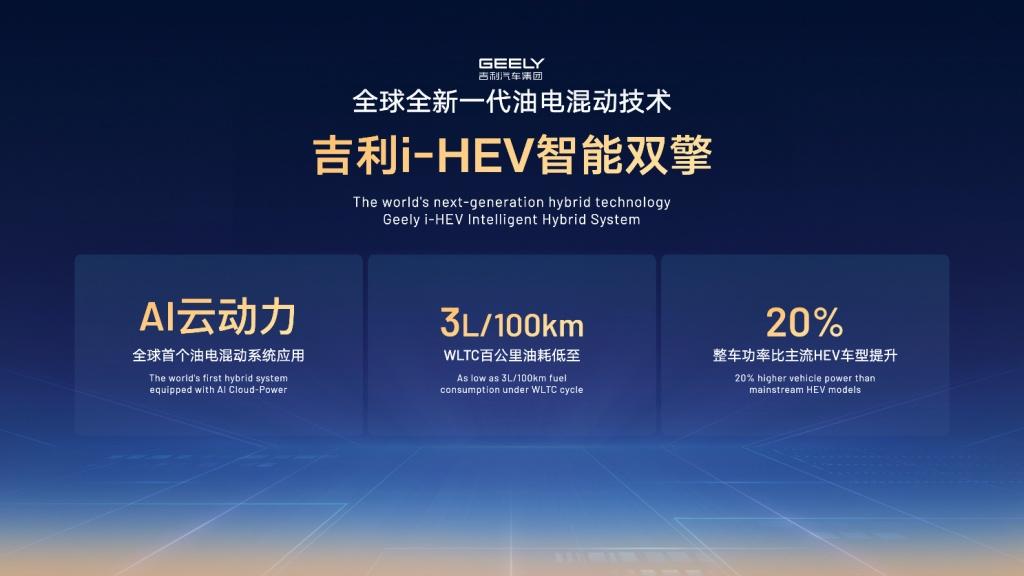 吉利上半年将发布i-HEV智能双擎，并推4-5款全新混动车型