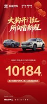新春销量开门红！哈弗大狗品类2月热销10184台，累计43个月销量破万